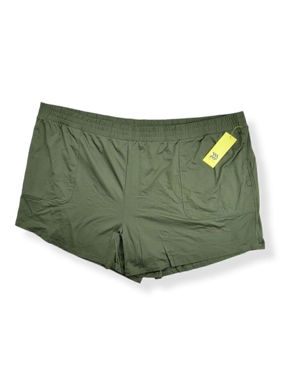 All In Motion Mid-Rise Green Knit shorts 4X